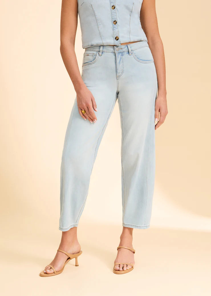 FDJ JEANS | GIRLFRIEND BARREL ANKLE-Denim-FRENCH DRESSING JEANS-Coriander