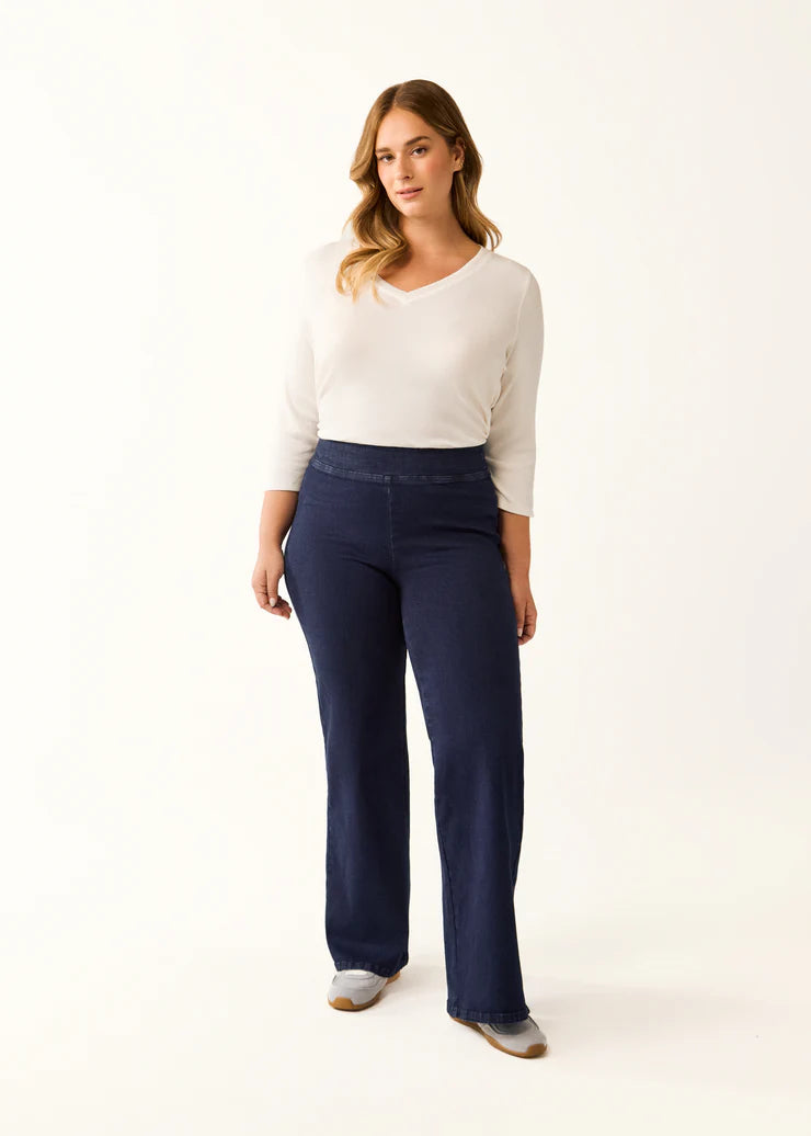 FDJ JEANS | PULL-ON WIDE LEG-Denim-FRENCH DRESSING JEANS-2-DARK RINSE-Coriander