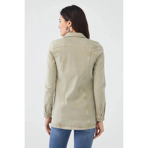 FDJ LONG DENIM JACKET-Jackets & Sweaters-FRENCH DRESSING JEANS-Coriander