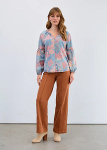 FDJ L/S BLOUSE | PRIMROSE HILL-Tops-FRENCH DRESSING JEANS-Coriander
