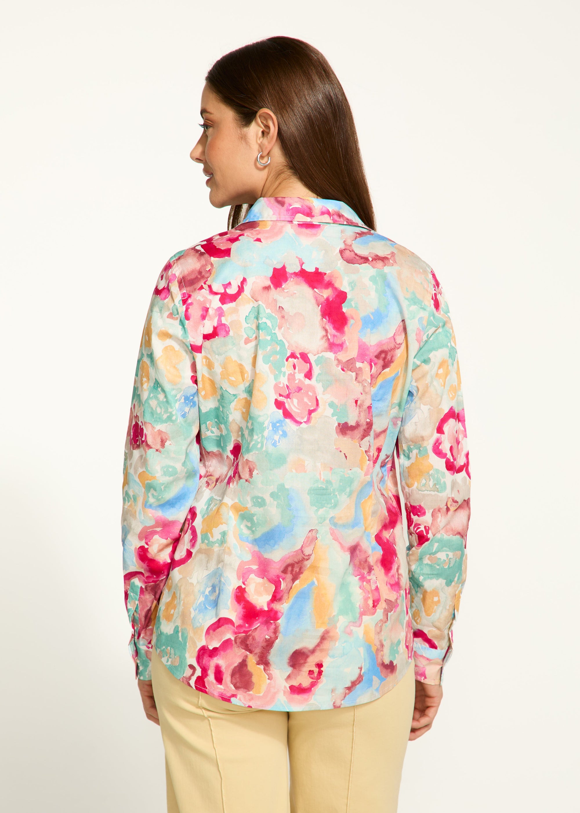 FDJ PRINTED CLASSIC LS SHIRT | GRAND FLORAL-Tops-FRENCH DRESSING JEANS-Coriander