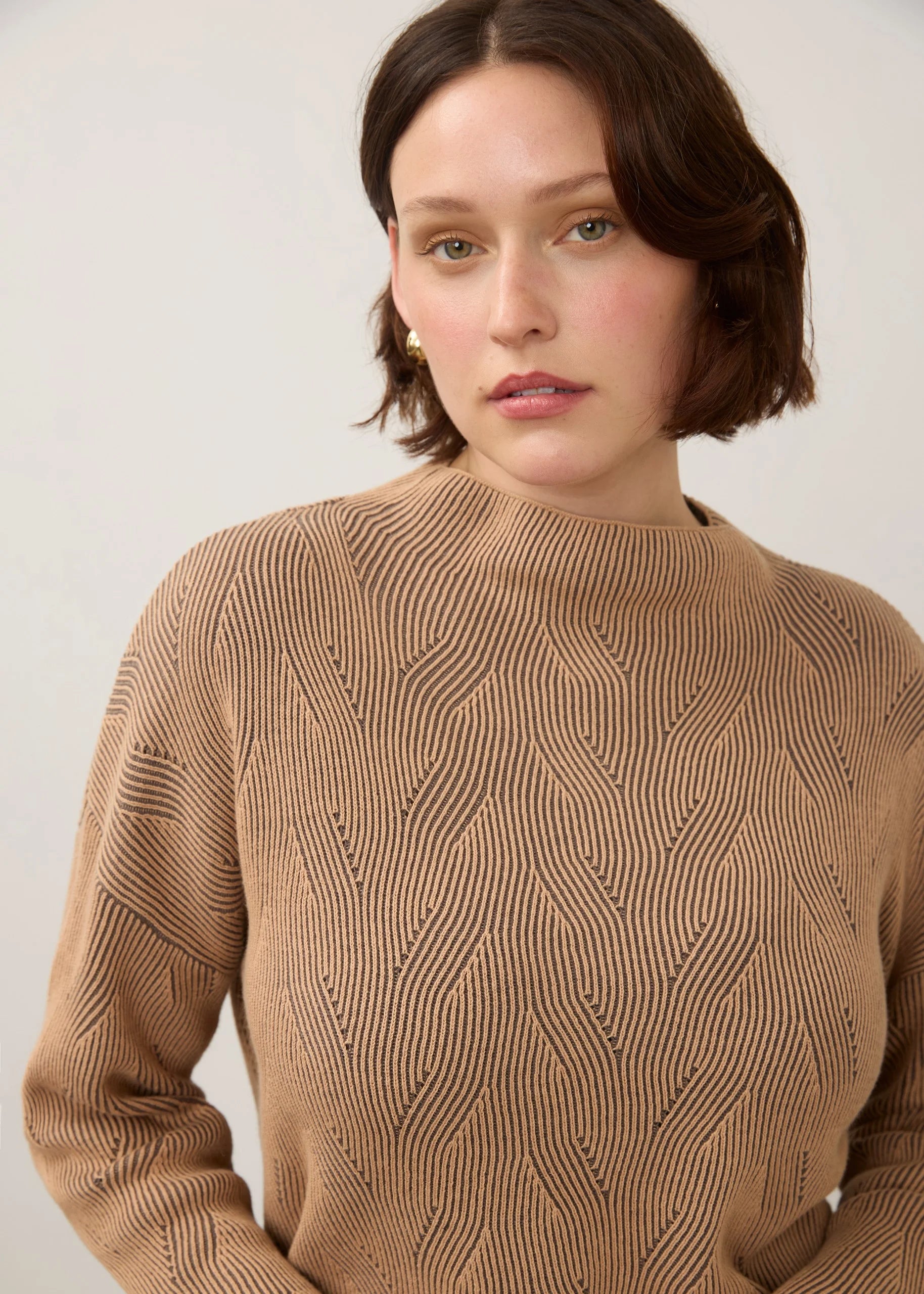 FDJ PULLOVER SWEATER | FUNNEL NECK-Jackets & Sweaters-FRENCH DRESSING JEANS-Coriander