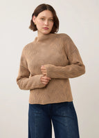 FDJ PULLOVER SWEATER | FUNNEL NECK-Jackets & Sweaters-FRENCH DRESSING JEANS-XSMALL-TAN-STONE GREY-Coriander