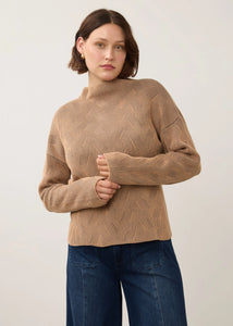 FDJ PULLOVER SWEATER | FUNNEL NECK-Jackets & Sweaters-FRENCH DRESSING JEANS-XSMALL-TAN-STONE GREY-Coriander