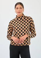 FDJ PULLOVER SWEATER | HEARTS MOCK NECK-Jackets & Sweaters-FRENCH DRESSING JEANS-SMALL-LOVE JACQUARD-Coriander