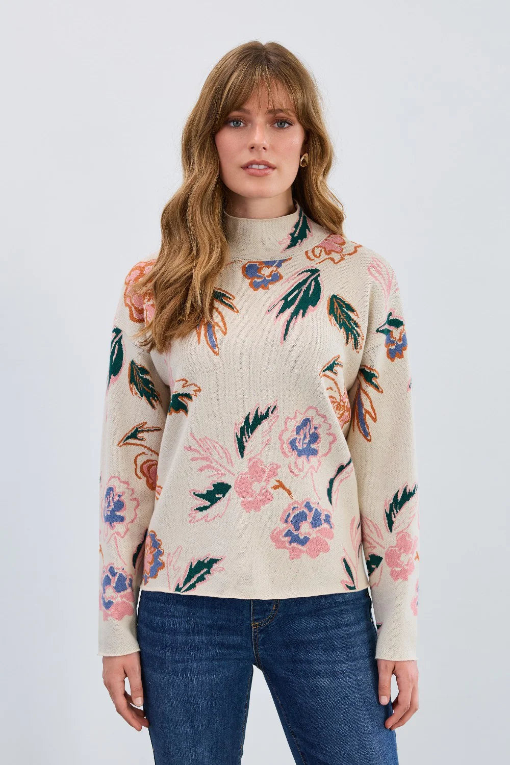 FDJ SWEATER | MOCK NECK LOOSE FIT-Jackets & Sweaters-FRENCH DRESSING JEANS-XSMALL-BLOOMSBURY-Coriander