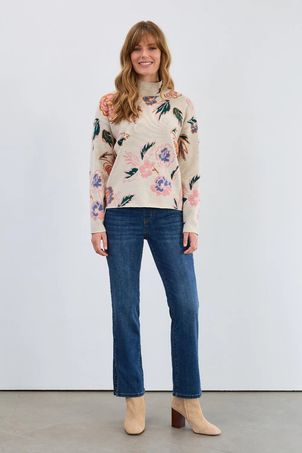 FDJ SWEATER | MOCK NECK LOOSE FIT-Jackets & Sweaters-FRENCH DRESSING JEANS-Coriander