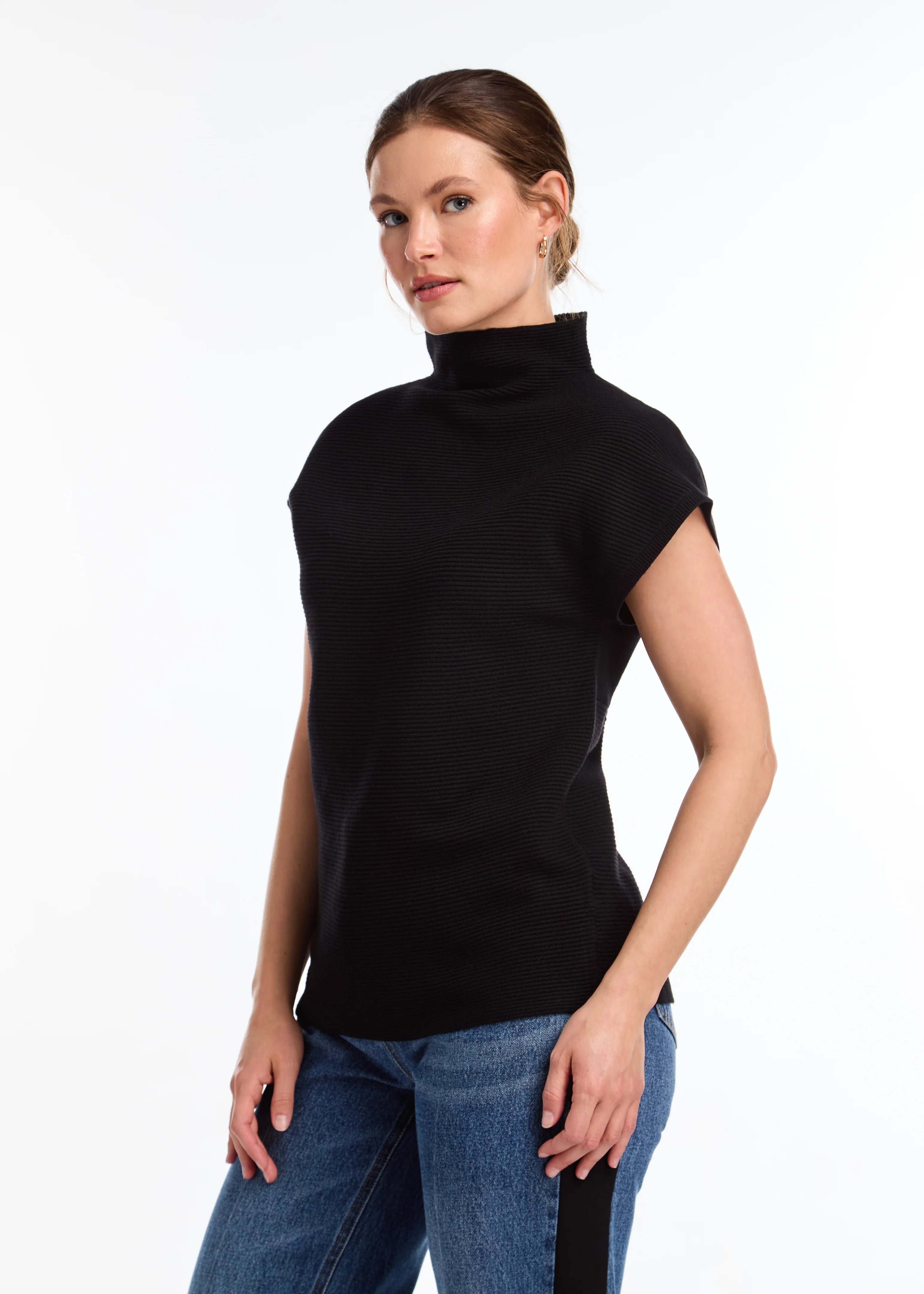 FDJ SWEATER | OTTOMAN CAP SLEEVE-Jackets & Sweaters-FRENCH DRESSING JEANS-Coriander