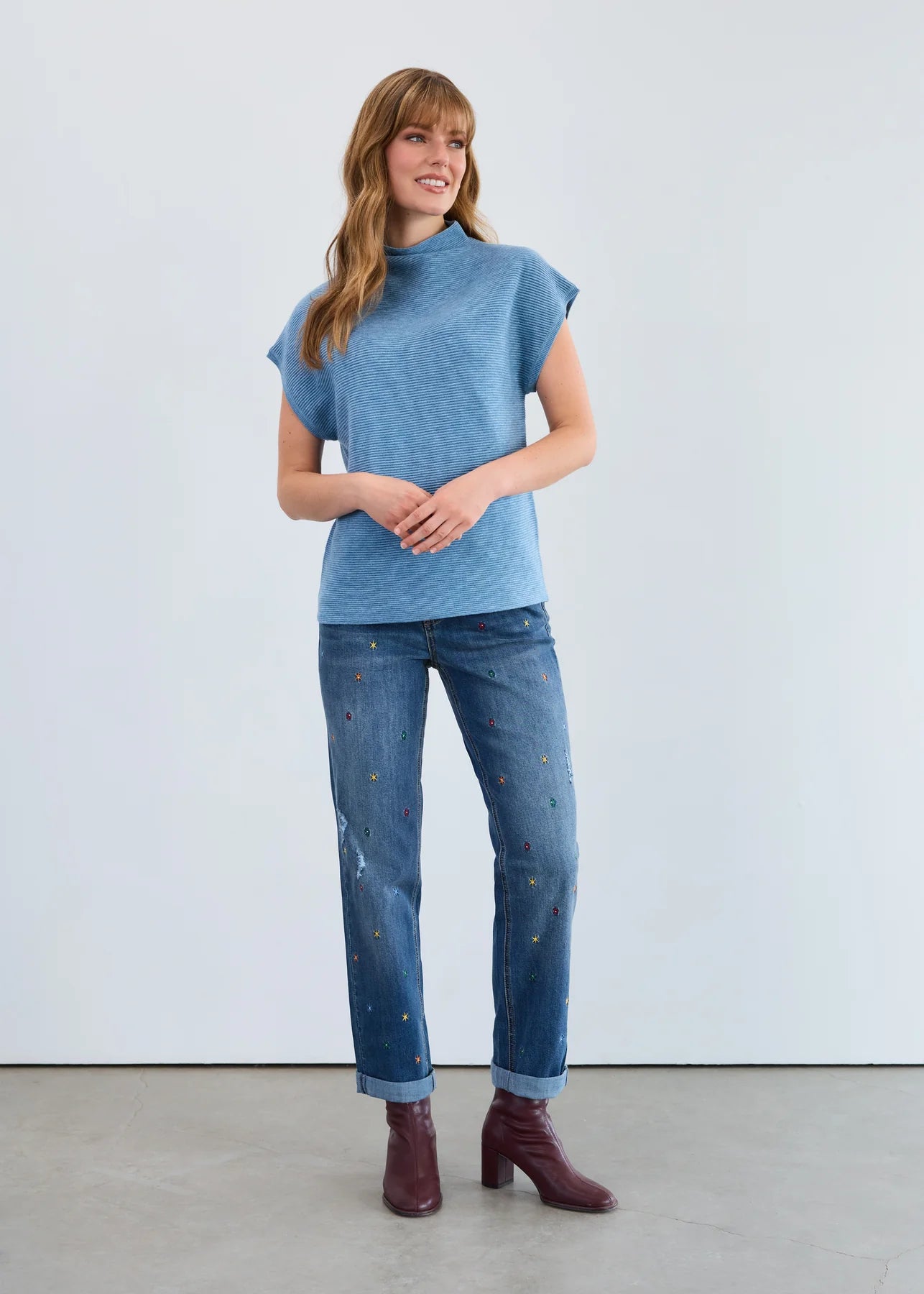FDJ SWEATER | OTTOMAN CAP SLEEVE-Jackets & Sweaters-FRENCH DRESSING JEANS-Coriander
