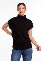 FDJ SWEATER | OTTOMAN CAP SLEEVE-Jackets & Sweaters-FRENCH DRESSING JEANS-SMALL-BLACK-Coriander