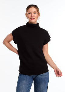 FDJ SWEATER | OTTOMAN CAP SLEEVE-Jackets & Sweaters-FRENCH DRESSING JEANS-SMALL-BLACK-Coriander
