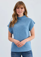 FDJ SWEATER | OTTOMAN CAP SLEEVE-Jackets & Sweaters-FRENCH DRESSING JEANS-SMALL-INDIGO-Coriander