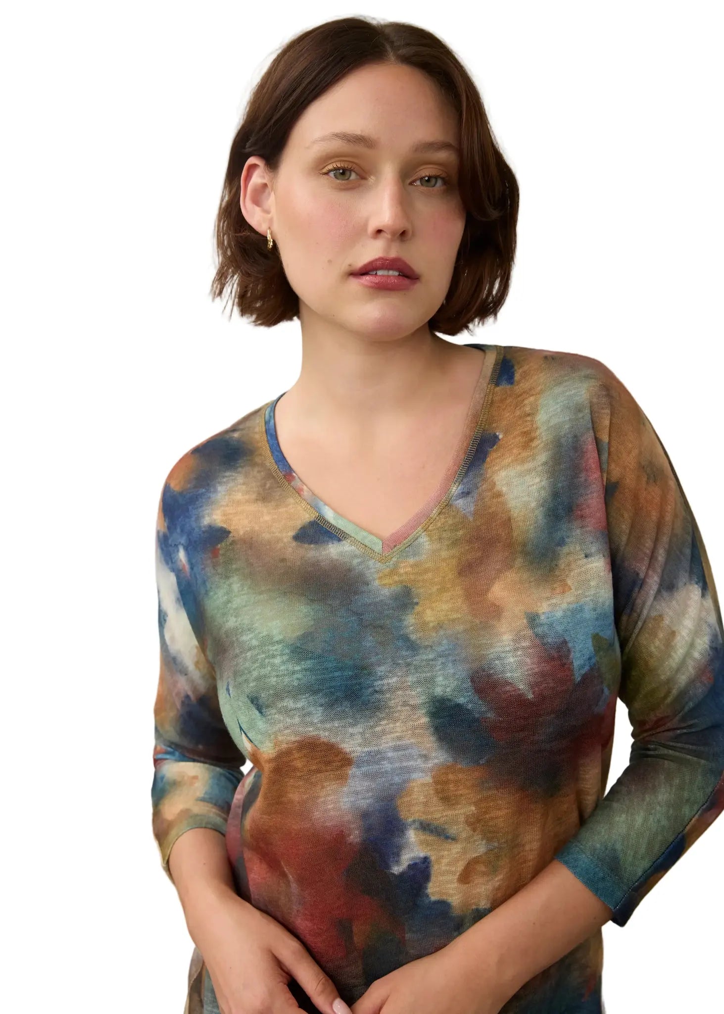 FDJ TOP | DROP SHOULDER V-NECK