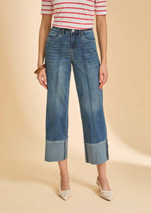 FDJ | WIDE CUFFED ANKLE JEANS-Denim-FRENCH DRESSING JEANS-Coriander