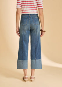 FDJ | WIDE CUFFED ANKLE JEANS-Denim-FRENCH DRESSING JEANS-Coriander