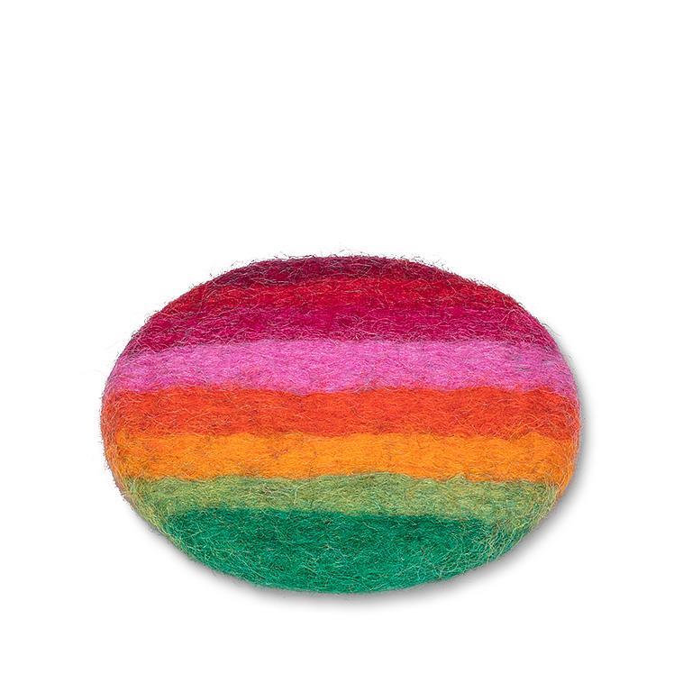 FELT COASTER | RAINBOW STRIPE-Coasters-ABBOTT-Coriander