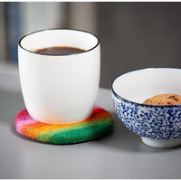 FELT COASTER | RAINBOW STRIPE-Coasters-ABBOTT-Coriander