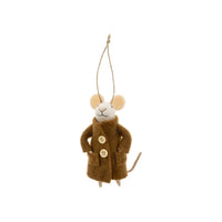FELTED MOUSE ORNAMENT | BUNDLED BRUCE-Home-INDABA TRADING-Coriander