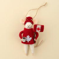 FELTED MOUSE ORNAMENT | COZY CANUCK-Home-INDABA TRADING-Coriander