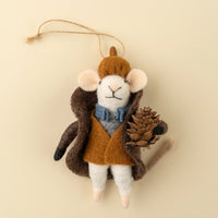 FELTED MOUSE ORNAMENT | DAPPER DECLAN-Home-INDABA TRADING-Coriander