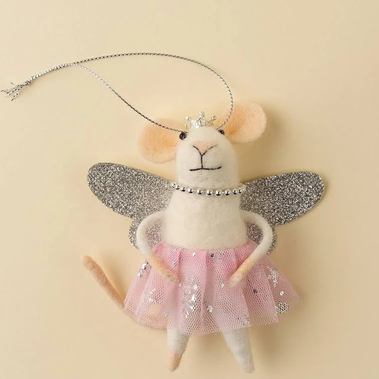 FELTED MOUSE ORNAMENT | FAIRYTALE FIONA-Home-INDABA TRADING-Coriander