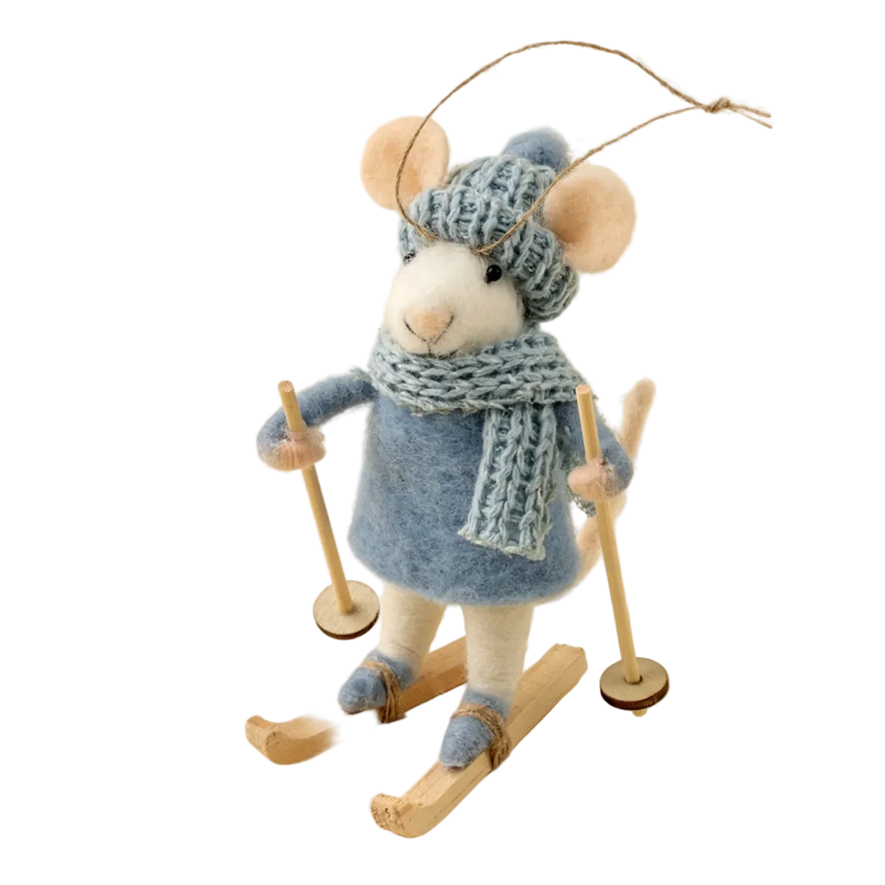 FELTED MOUSE ORNAMENT | PEAK PIPER-Home-INDABA TRADING-Coriander