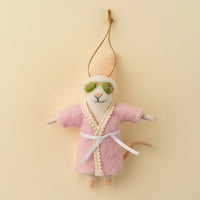 FELTED MOUSE ORNAMENT | SPA DAY SLOANE-Home-INDABA TRADING-Coriander