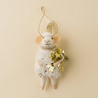 FELTED MOUSE ORNAMENT | STARBRIGHT SIMON-Home-INDABA TRADING-Coriander