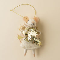 FELTED MOUSE ORNAMENT | STARBRIGHT STELLA-Home-INDABA TRADING-Coriander