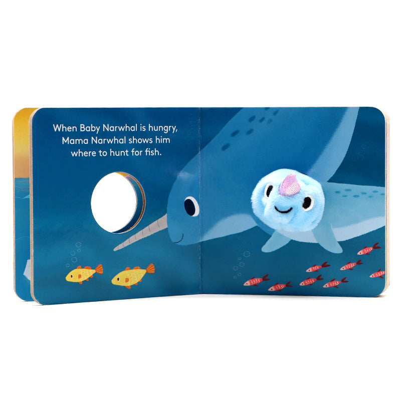 FINGER PUPPET BOOK | BABY NARWHAL-Puppet-RAINCOAST-Coriander