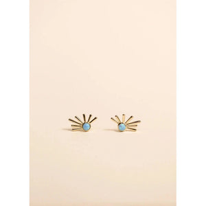 FIRE OPAL SUN RAY STUDS-Earrings-JAX KELLY-Coriander