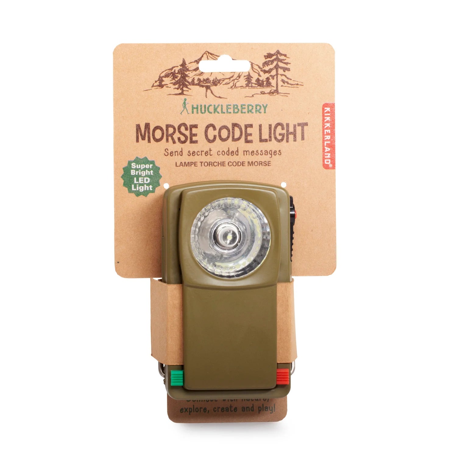 FLASHLIGHT | HUCKLEBERRY MORSE CODE LIGHT-Fun and Games-KIKKERLAND DESIGNS-Coriander