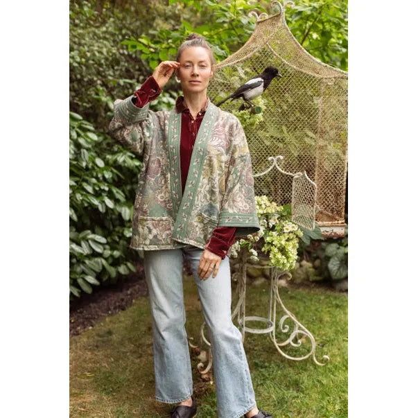 FLEECE COTTAGE CARDI KIMONO | LOVE GROWS WILD-Jackets & Sweaters-MARKET OF STARS-Coriander