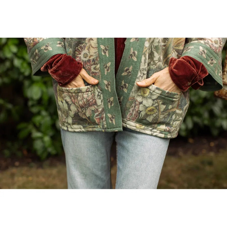 FLEECE COTTAGE CARDI KIMONO | LOVE GROWS WILD-Jackets & Sweaters-MARKET OF STARS-Coriander