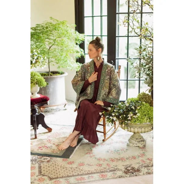 FLEECE COTTAGE CARDI KIMONO | LOVE GROWS WILD-Jackets & Sweaters-MARKET OF STARS-Coriander
