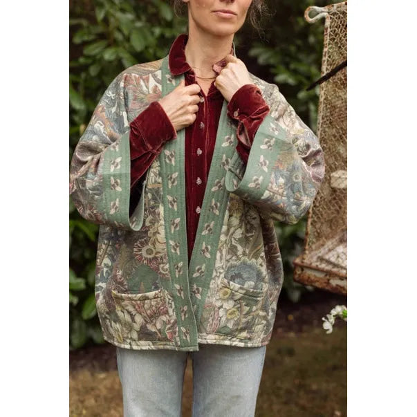 FLEECE COTTAGE CARDI KIMONO | LOVE GROWS WILD-Jackets & Sweaters-MARKET OF STARS-Coriander