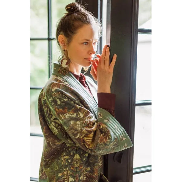 FLEECE COTTAGE CARDI KIMONO | LOVE GROWS WILD-Jackets & Sweaters-MARKET OF STARS-Coriander