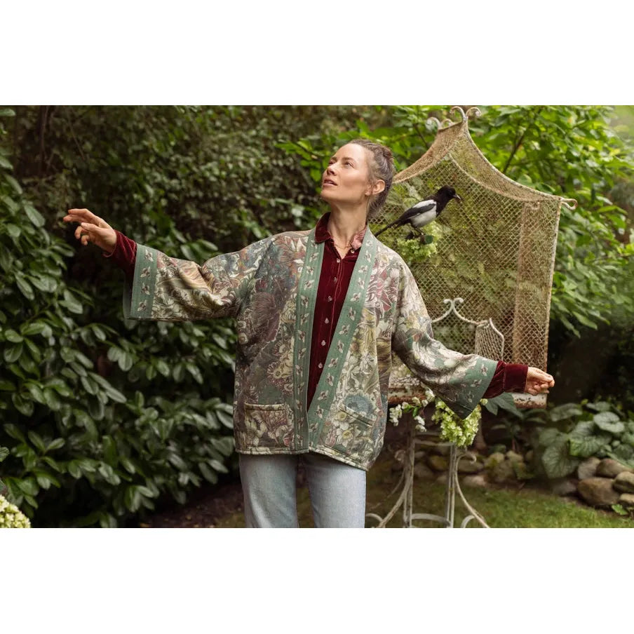 FLEECE COTTAGE CARDI KIMONO | LOVE GROWS WILD-Jackets & Sweaters-MARKET OF STARS-Coriander