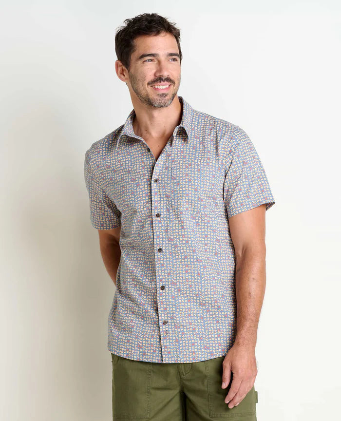 FLETCH SS SHIRT-Men's Shirt-TOAD&CO-SMALL-NRTH SHRE DITSY PR-Coriander