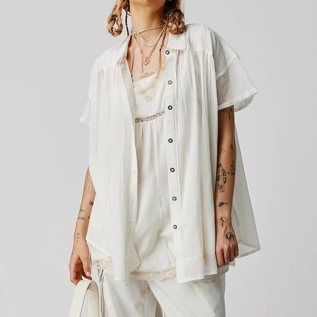 FLOAT AWAY SHIRT-Tops-FREE PEOPLE-XSMALL-WHITE-Coriander