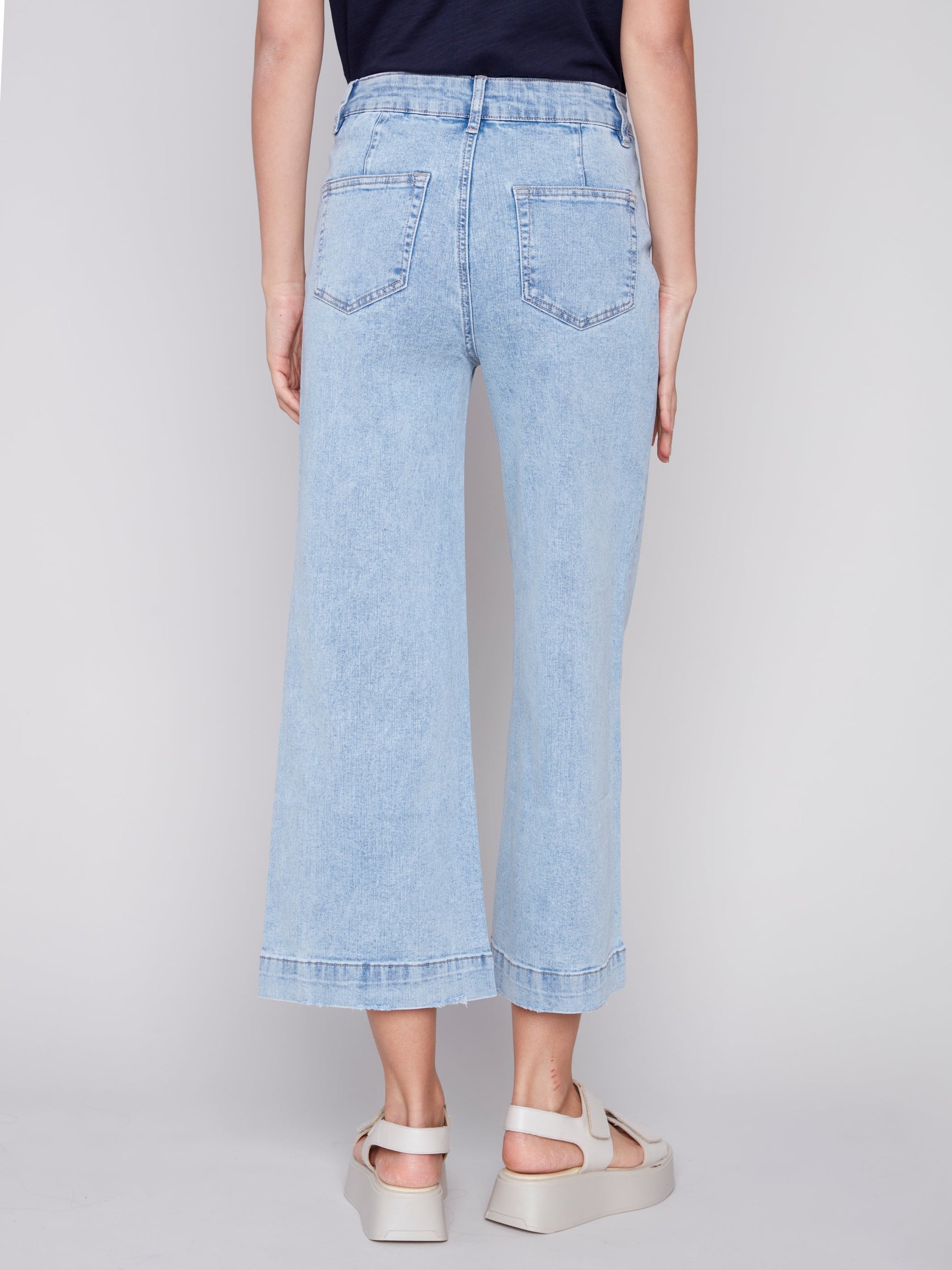 FLOOD FLARE WIDE LEG JEANS-Denim-CHARLIE B-Coriander