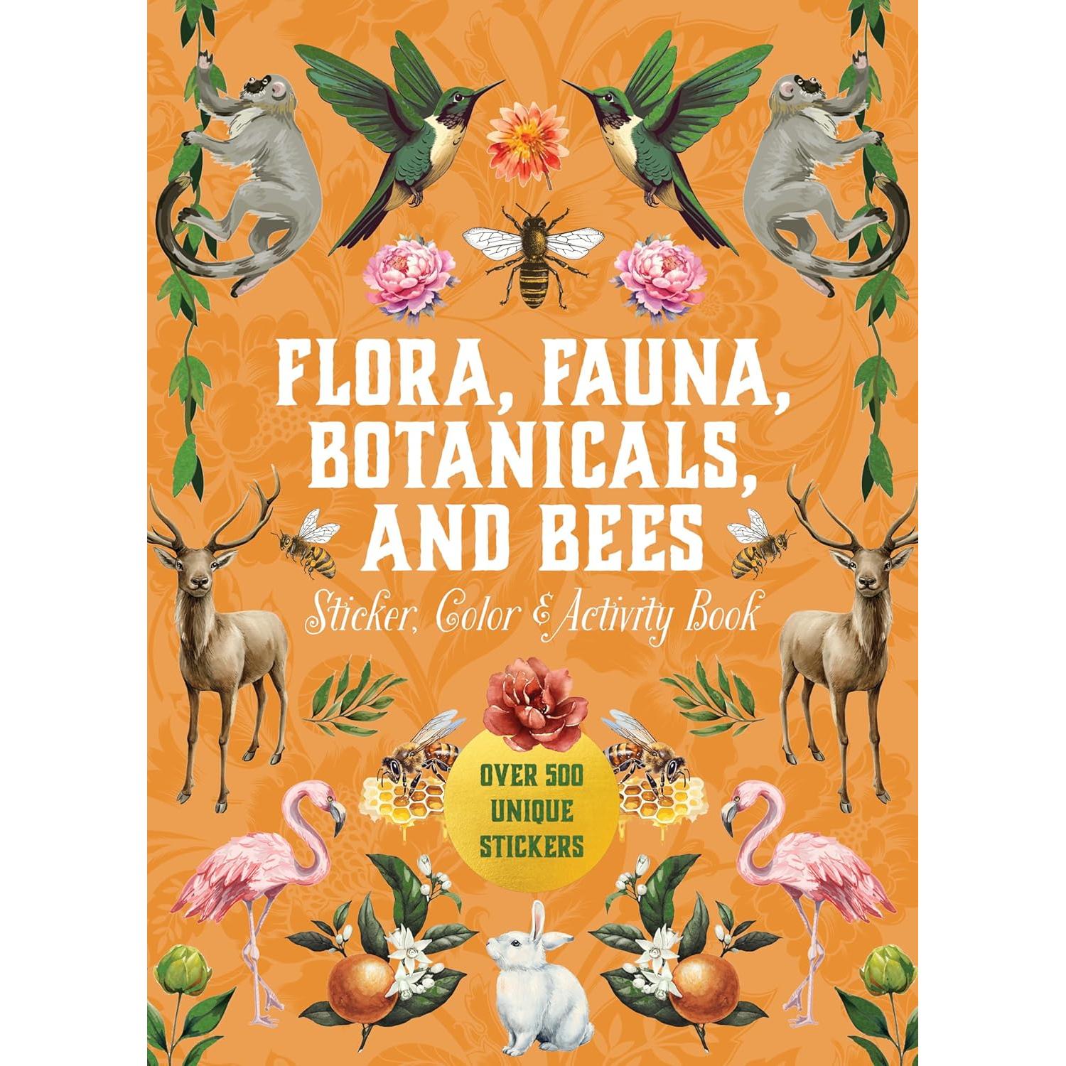 FLORA, FAUNA, BOTANICAL & BEES STICKER & ACTIVITY BOOK-Books & Stationery-HACHETTE BOOK GROUP-Coriander