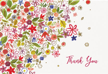 FLORAL DAYDREAM THANK-YOU NOTECARD SET-Books & Stationery-PETER PAUPER PRESS-Coriander