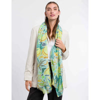 FLORAL FRUIT SCARF-Scarves & Wraps-V. FRAAS-Coriander