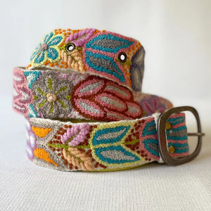 FOLKLORICA BELT | FLORAL CREAM-Accessories-JENNY KRAUSS-Coriander