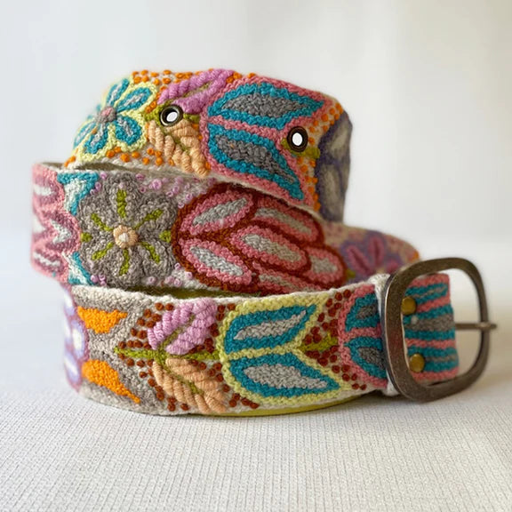 FOLKLORICA BELT | FLORAL CREAM-Accessories-JENNY KRAUSS-Coriander