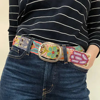 FOLKLORICA BELT | FLORAL CREAM-Accessories-JENNY KRAUSS-CREAM FOLKLORICA-SMALL-Coriander