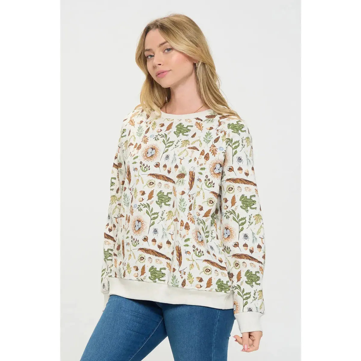 FOREST FINDS SWEATSHIRT-Top-SM WARDROBE-Coriander
