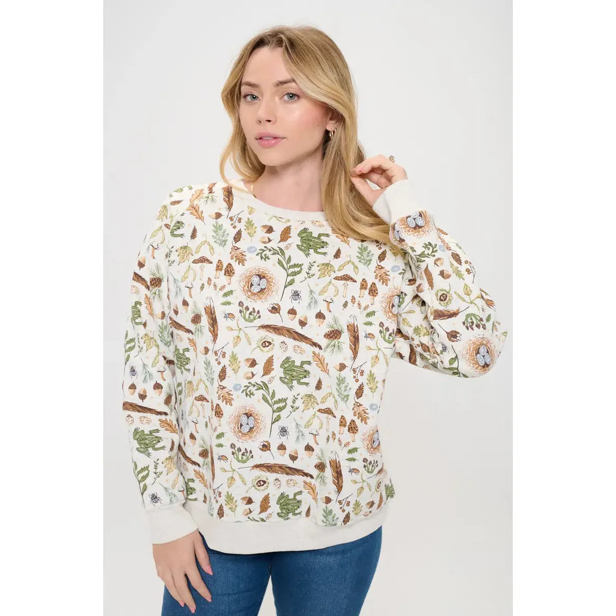 FOREST FINDS SWEATSHIRT-Top-SM WARDROBE-Coriander