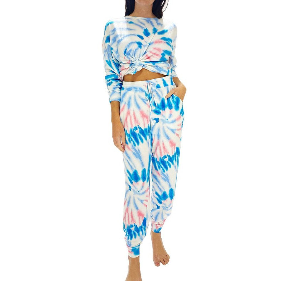 FORNIA LOUNGE SETS | 2 PIECES-Basics-FORNIA-XSMALL-TIE DYE SWIRL OCEAN-Coriander